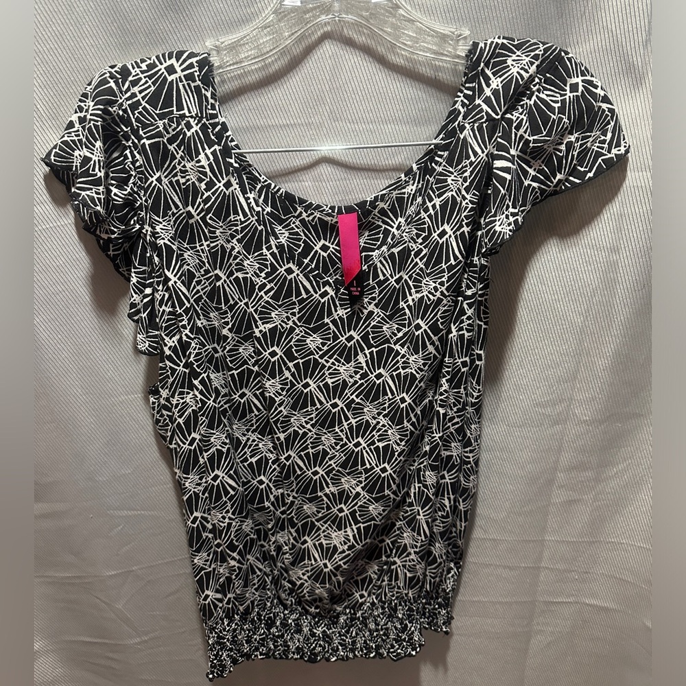 Pure energy black n white dress top small